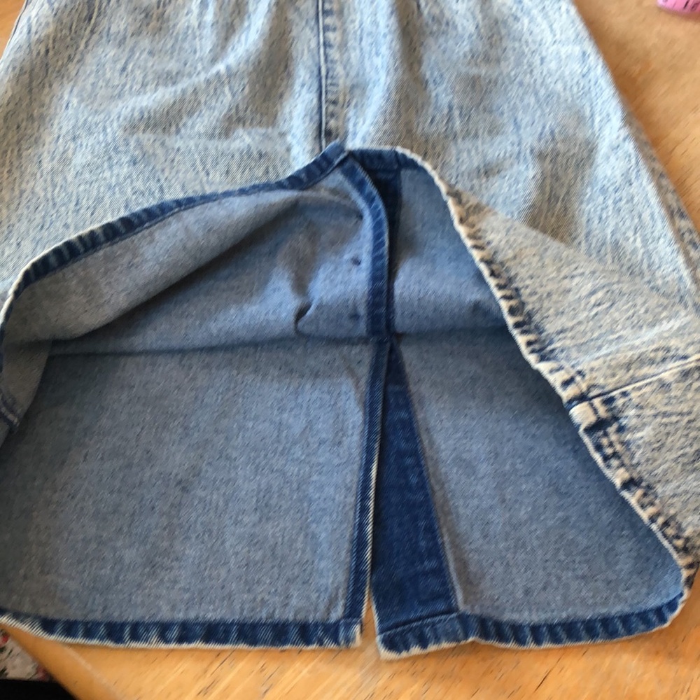 Vintage Deb blue acid wash midi skirt - Picture 6 of 9